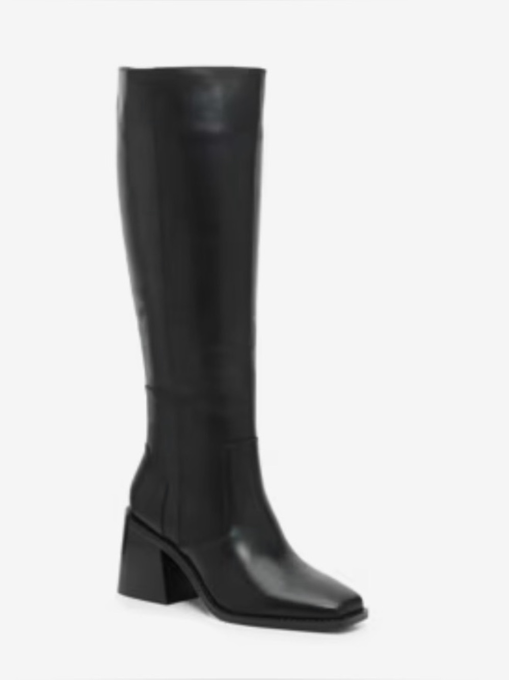 Vince Camuto Wide-Calf Black Knee-High Block Heel Women's Boot Size 11